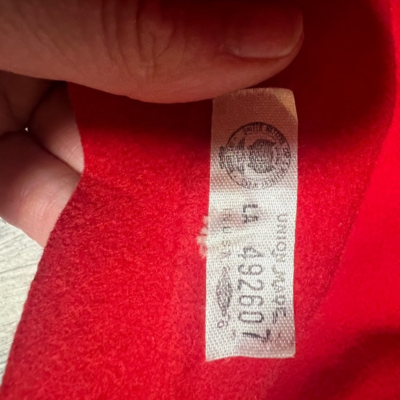 Glamour felt vintage felt hat red with anchors, union made woman’s - Picture 9 of 9